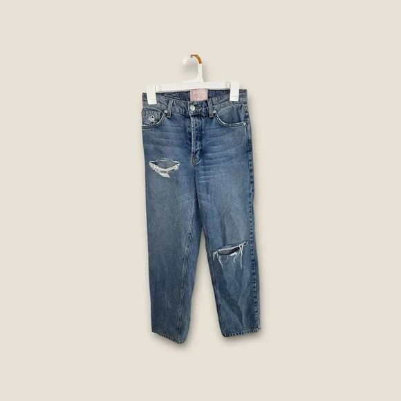 Revice Women’s High Waisted Distressed Straight Leg Jeans Size 24 - Picture 1 of 6